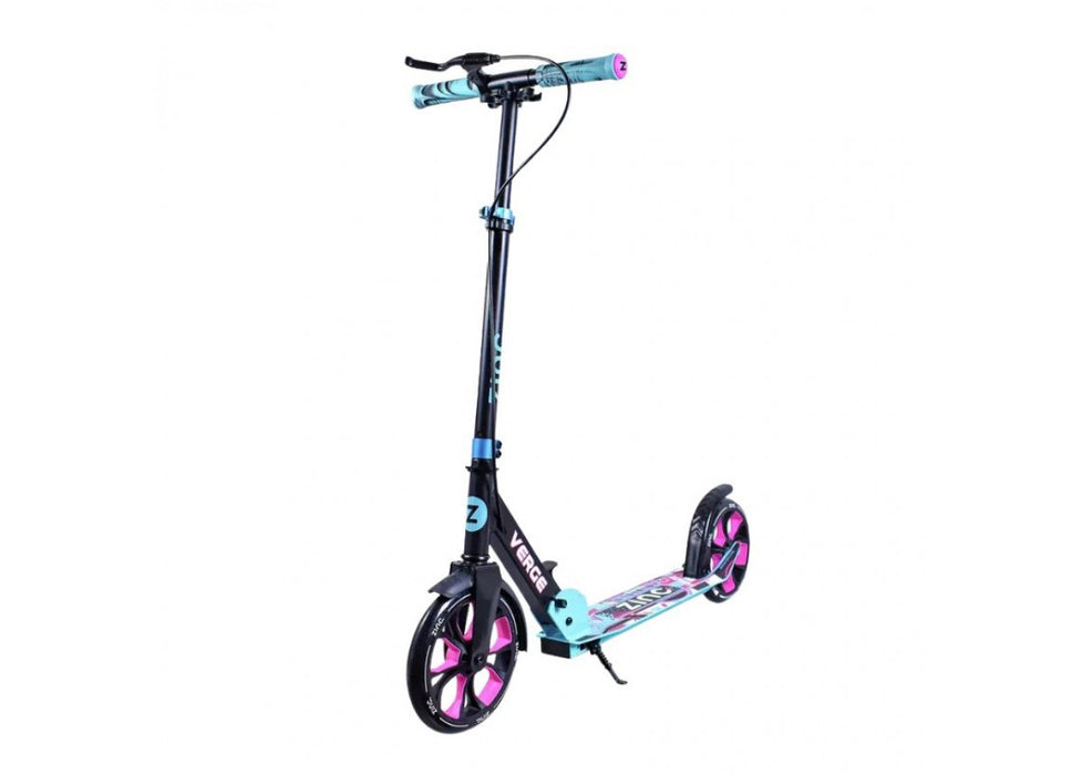 Zinc Verge Pro Big Wheel Folding Scooter Blue/Pink