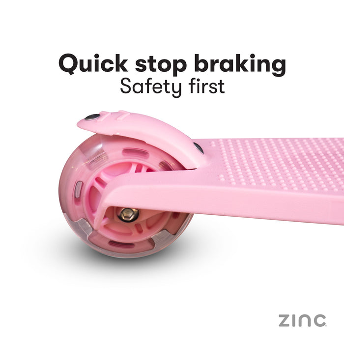 Zinc My First 3-in-1 Tri Scooter Pink brake detail