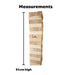 image is of the 91cm giant jenga which has measurements to show the height and a white background