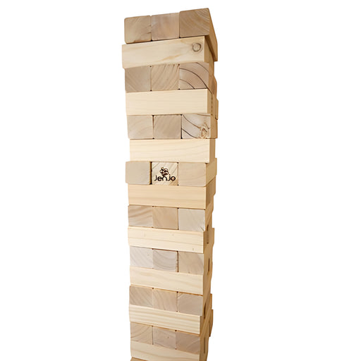 giant jenga with a white background front view