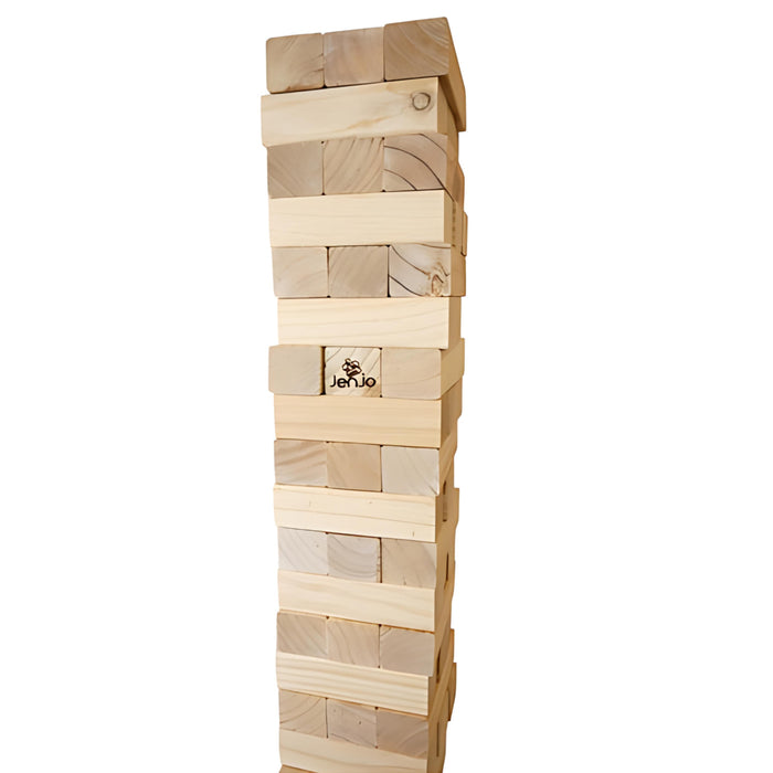 giant jenga with a white background front view