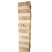 giant jenga with a white background front view