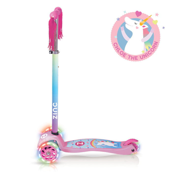 Zinc Explorer Tri Scooter Unicorn side profile