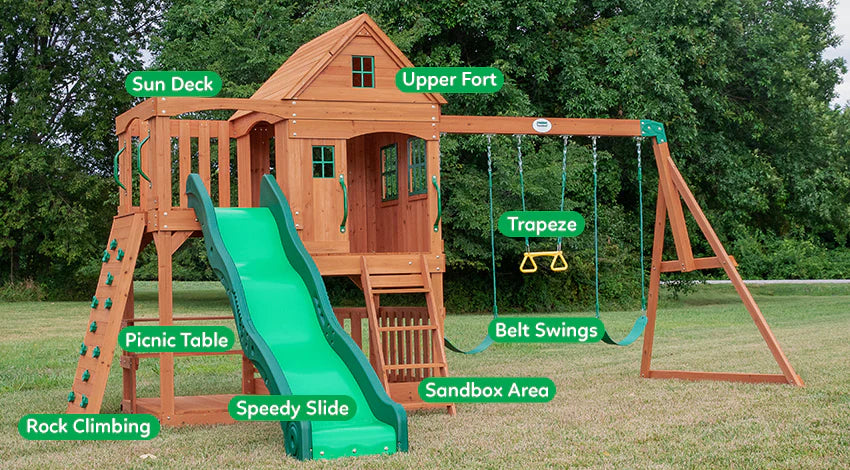 Backyard Discovery Hillcrest Play Centre and Swing Set