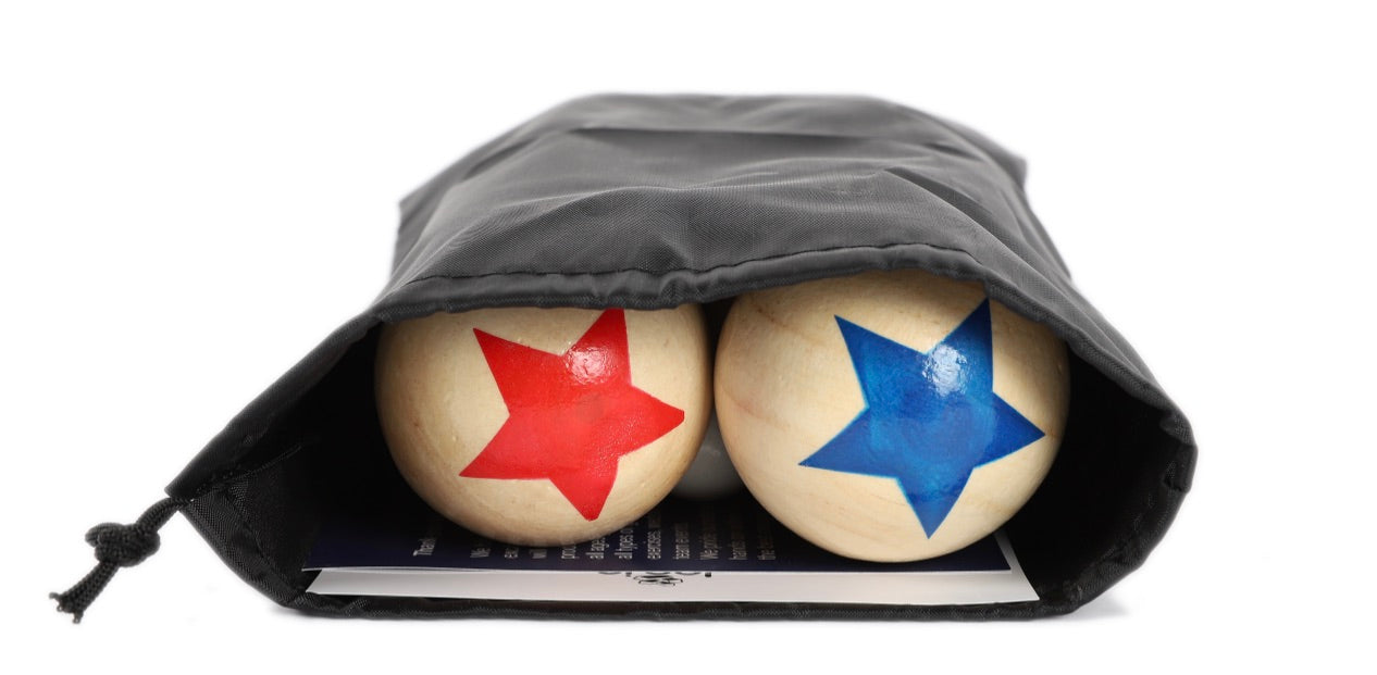 Deluxe 8 Wooden Ball Bocce Game Set