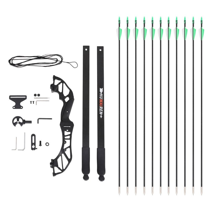 Everfit 55lbs Bow Arrow Set Green components