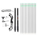 Everfit 55lbs Bow Arrow Set Green components