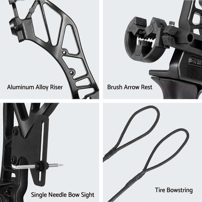 Everfit 55lbs Bow Arrow Set Green arrows