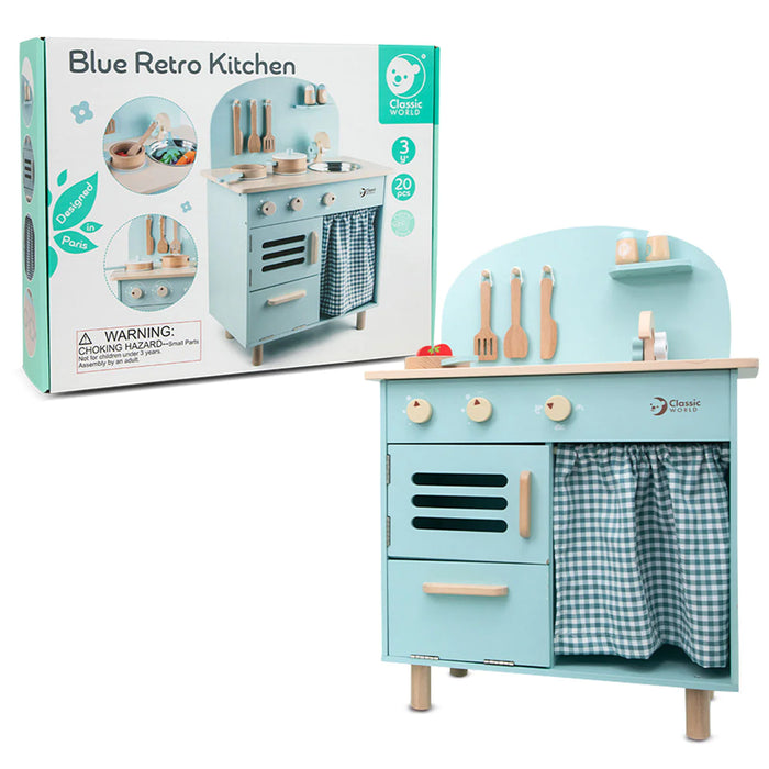 Classic World Retro Blue Kids Kitchen