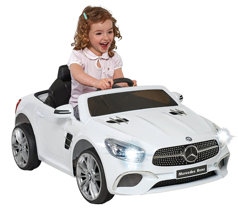 6 Volt Mercedes Benz SL400 Kids Car - White