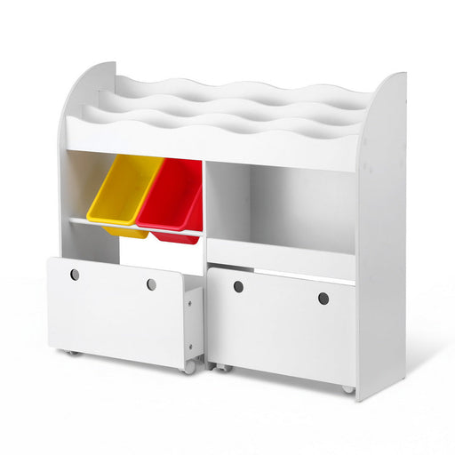 Keezi 3 tier kids bookshelf in white