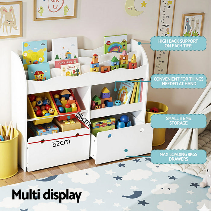 White children's shelving unit by Keezi