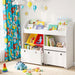 Keezi white bookcase display shelves for a playroom