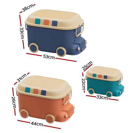 Keezi kids toy container and snack box set