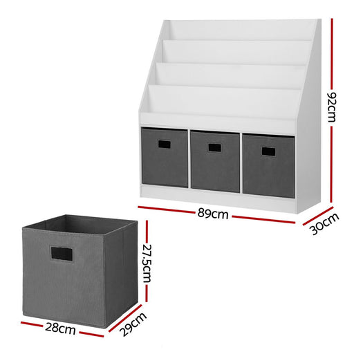 Keezi children's magazine rack and toy box organiser