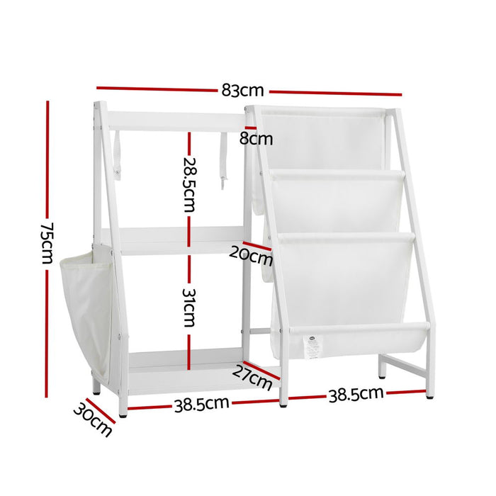 Keezi 3-Tier Kids Bookshelf Bookcase Children Toy Storage Organizer Rack Display Shelf