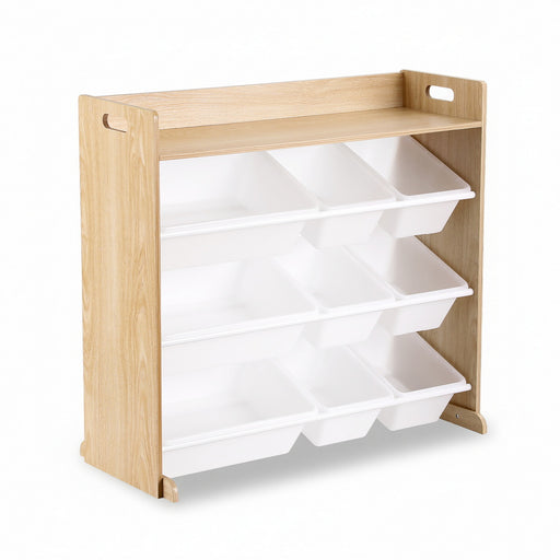 Keezi kids toy box with 9 storage bins