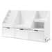 Keezi kids bookshelf and toy storage organiser in white