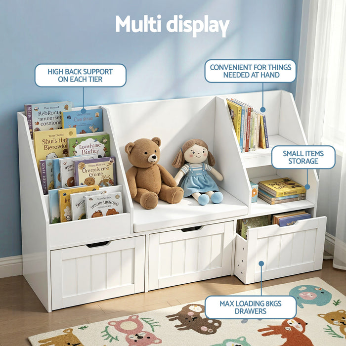 Keezi white toy storage drawers for a playroom