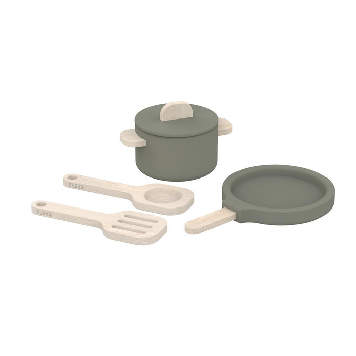 Flexa Wooden Pot and Pan Set