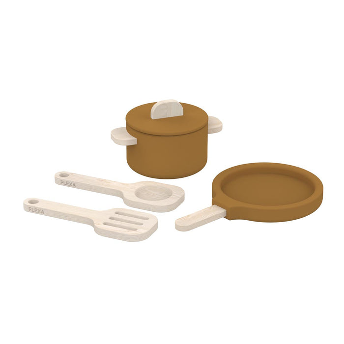 Flexa Wooden Pot and Pan Set