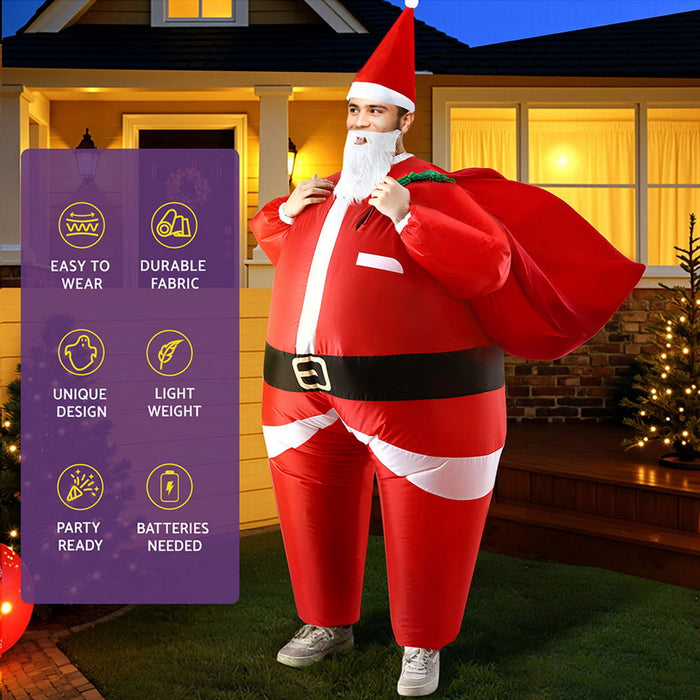 Inflatable Santa Costume - Adult Blow Up Suit