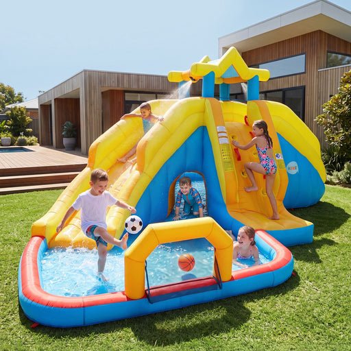 Keezi inflatable kids pool and water slide, 622cm x 542cm