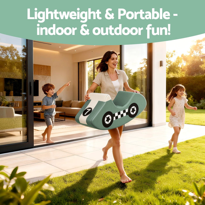 PU leather foam climbing block cushioning in green