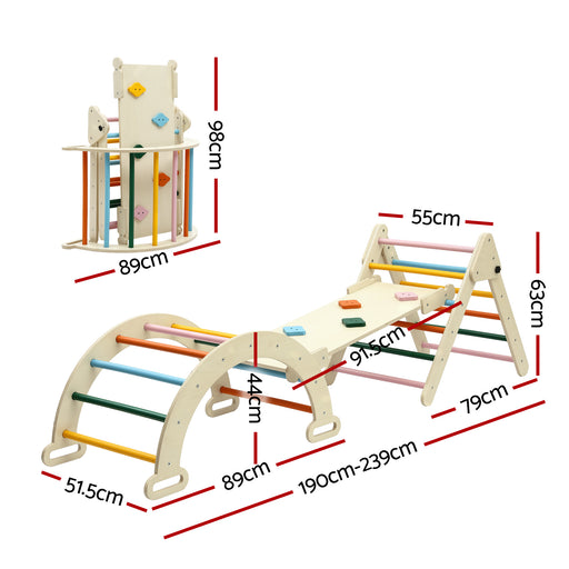 Pikler style climber with an arch for toddlers