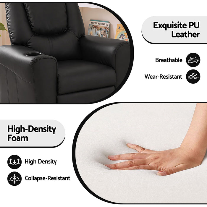 Keezi Kids Recliner Chair PU Leather Sofa Lounge Couch Children Armchair