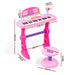 Keezi Kids Electronic 37 Keys Piano Keyboard Set Pink 01