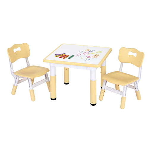 Keezi kids table and 2 chairs set in yellow