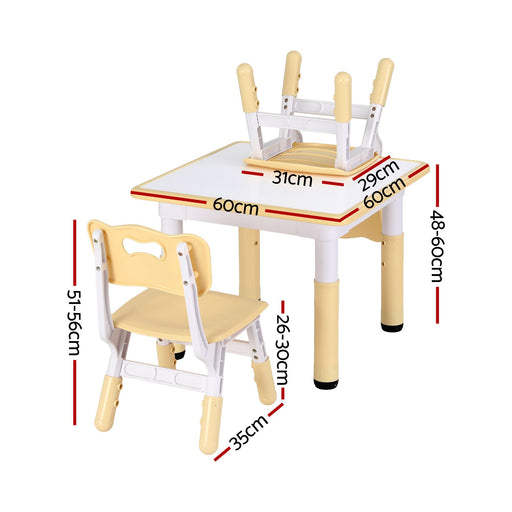 Keezi height adjustable toddler desk and chair set