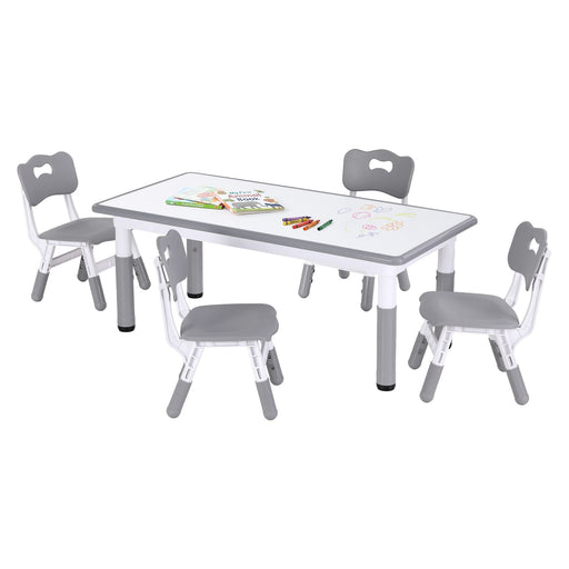 Keezi kids table and 4 chairs set in grey