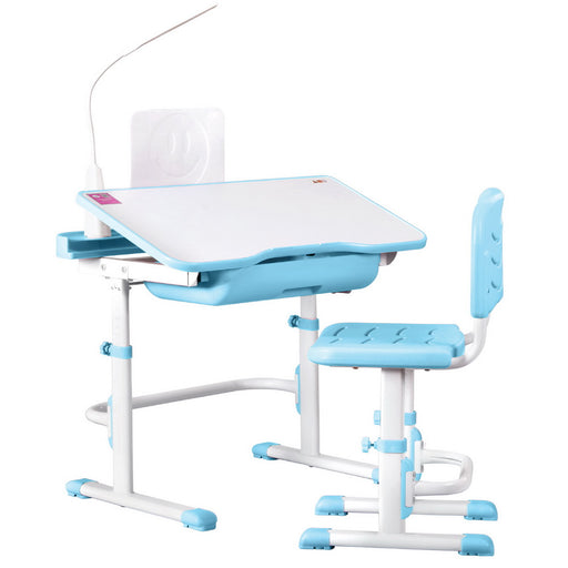Keezi kids study desk and chair set in blue