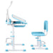 Blue study table for kids homework and reading