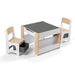 Keezi 4 in 1 kids activity table set in natural timber