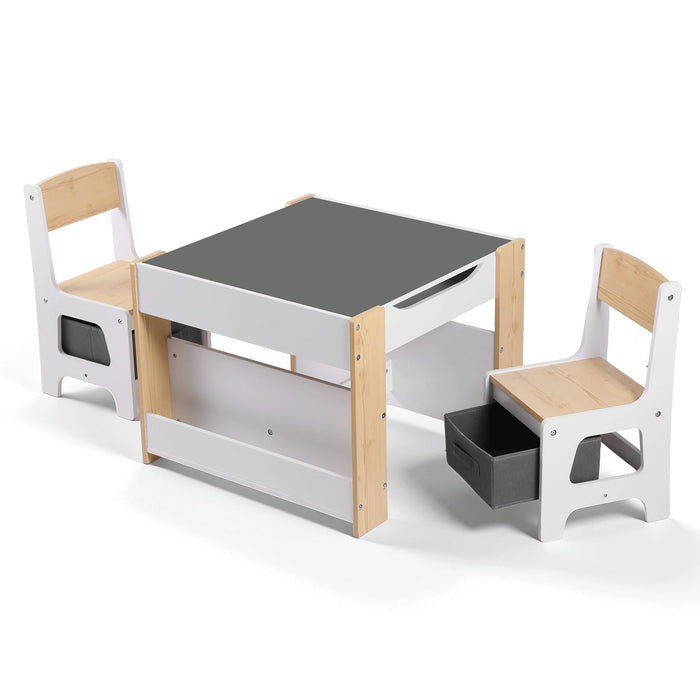 Keezi toddler table set with a detachable blackboard
