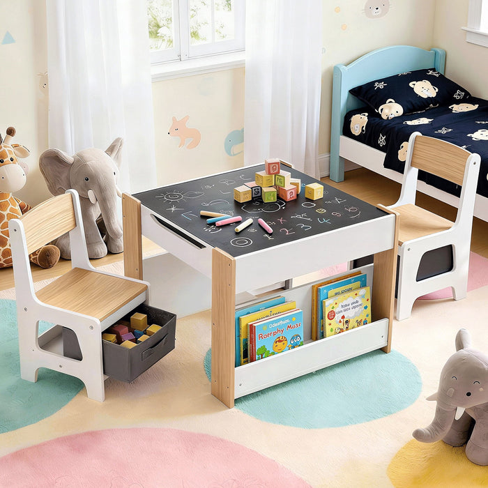 Four in one activity table and chair set for children