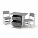 Keezi kids table and two chairs set in grey