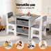 Storage drawers under the Keezi kids activity table