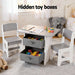 Keezi grey chairs paired with a children's table