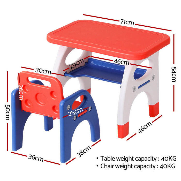 HDPE toddler activity table for indoor and outdoor use in orange