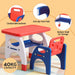 Keezi moulded plastic play table for kids in orange