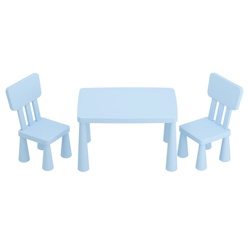 Keezi kids blue activity table and chair set