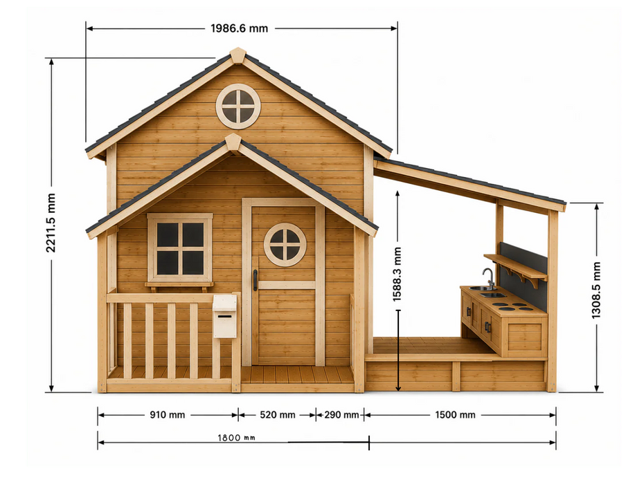 Kidzshack Lovely Shack Cubby House