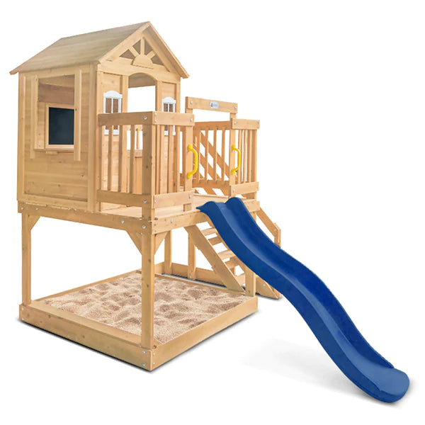 Lifespan Kids Silverton Wooden Cubby House with Sandpit, Slide OR Rock Climbing Wall