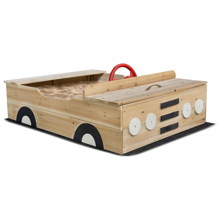 Lifespan Kids Outback Car-Themed Wooden Sandpit