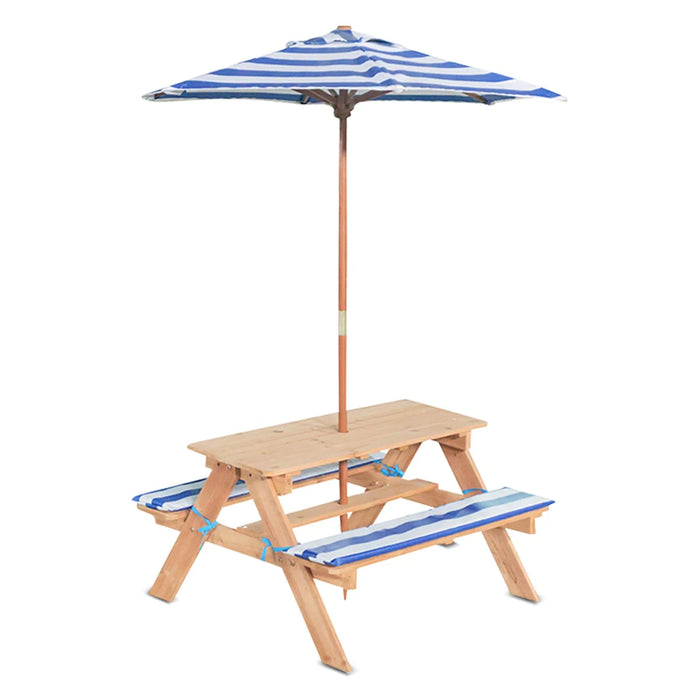 Lifespan Kids Sunset Wooden Picnic Table with Foldable Umbrella