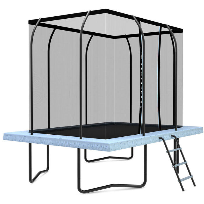 BounceZone M Rectangular Spring Trampoline Set - side view
